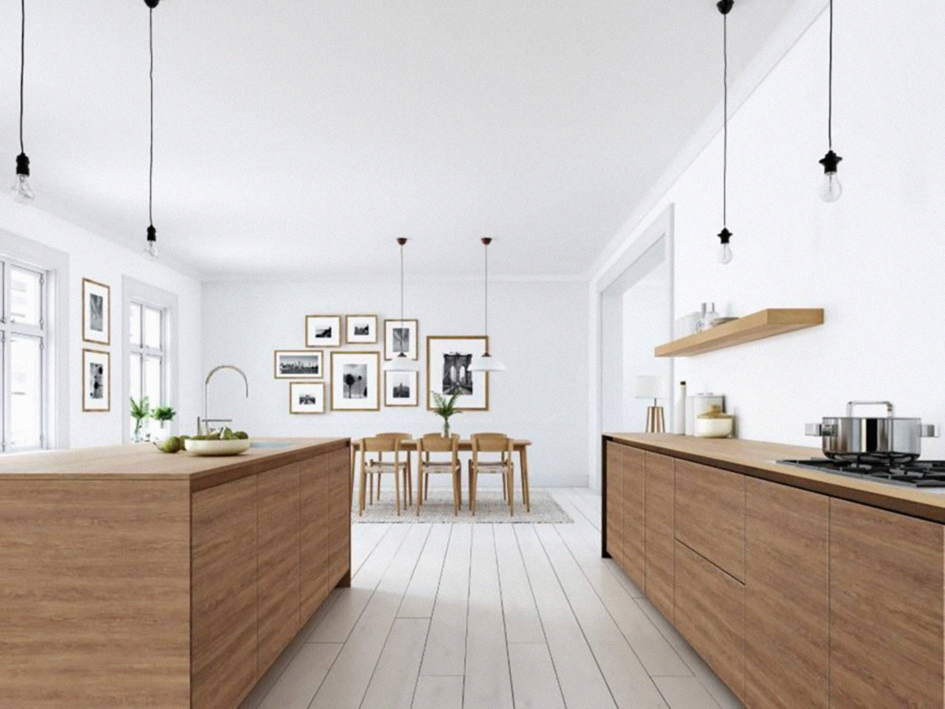 Covering d'une cuisine en imitation bois, film vinyle adhésif coverstyl